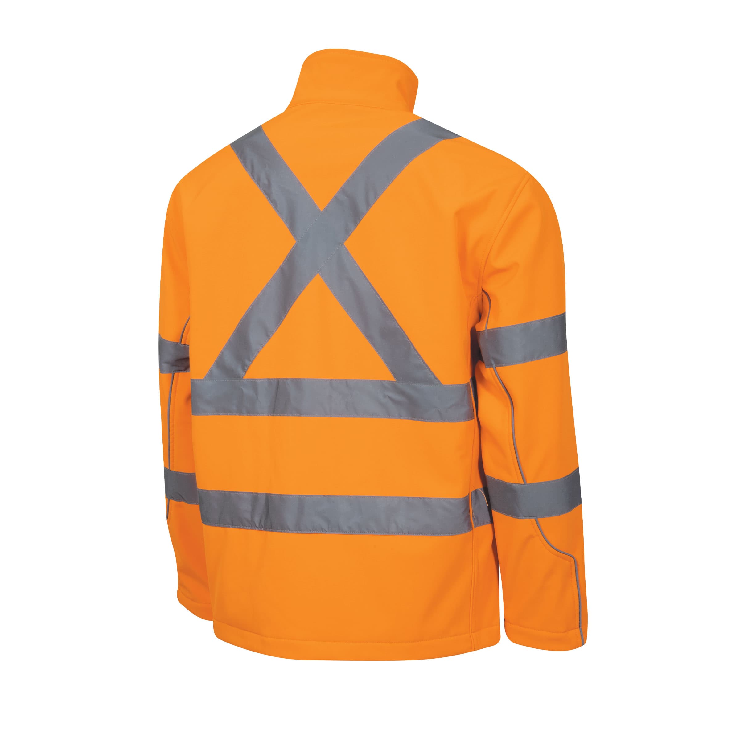 TRu Workwear Soft Shell Jacket Single Tone 94% Polyester 6% Spandex With Piping And Tru Reflective Tape To T5 Pattern_2