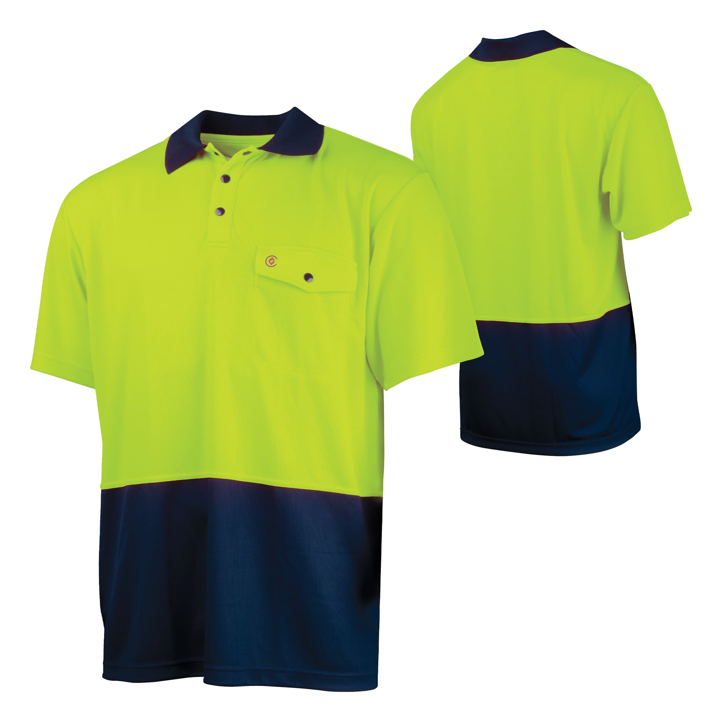 TRu Workwear Polo 175gsm Recycled Polyester Anti- Microbial Micromesh S/S Two Tone_1