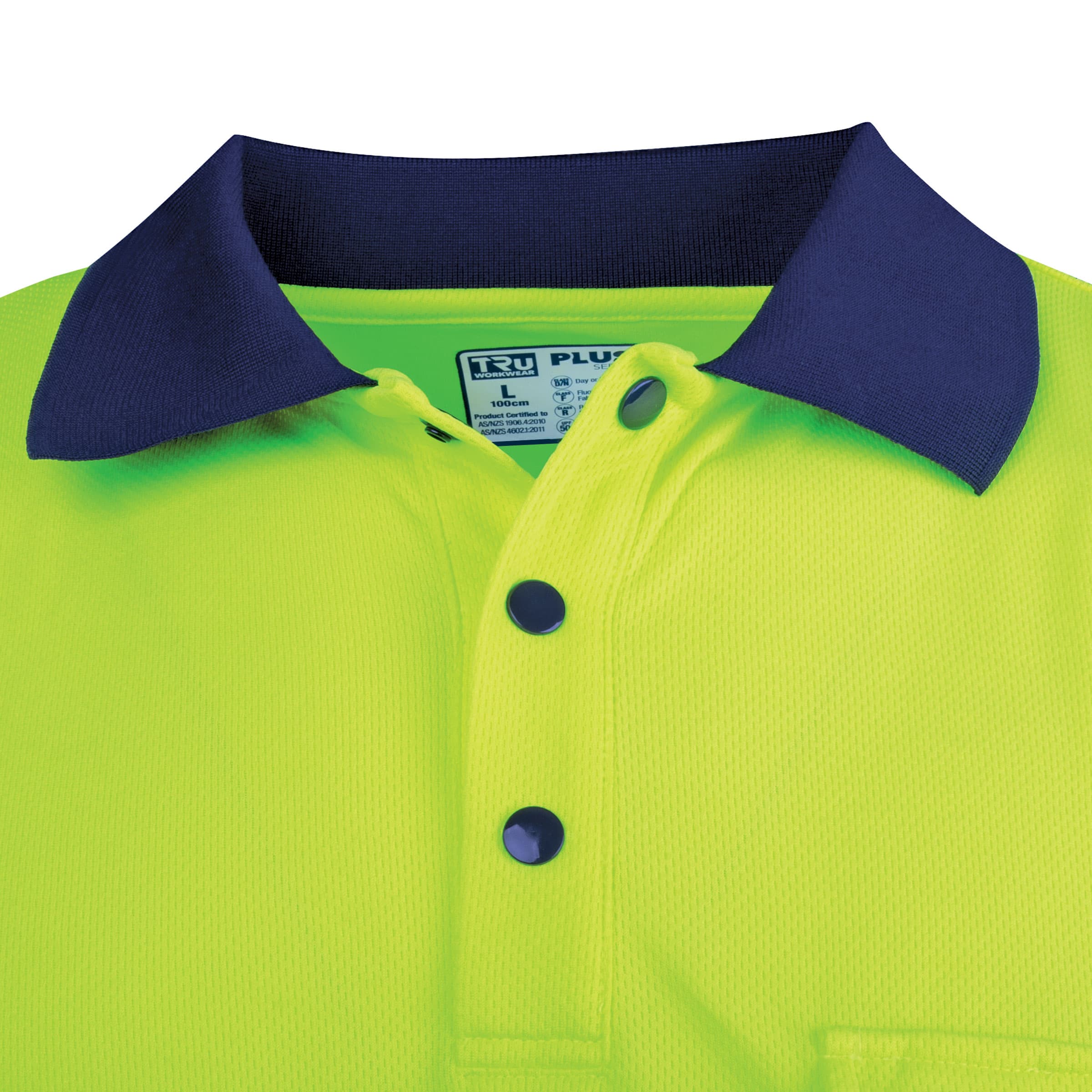 TRu Workwear Polo 175gsm Recycled Polyester Anti- Microbial Micromesh S/S Two Tone_5