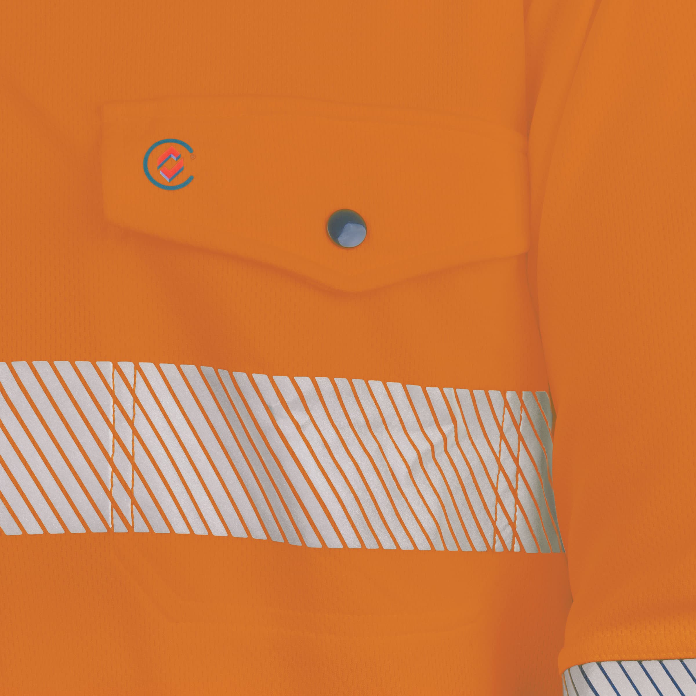 TRu Workwear Polo 175gsm Recycled Polyester Anti- Microbial Micromesh L/S Two Tone With Segmented Reflective Tape_13