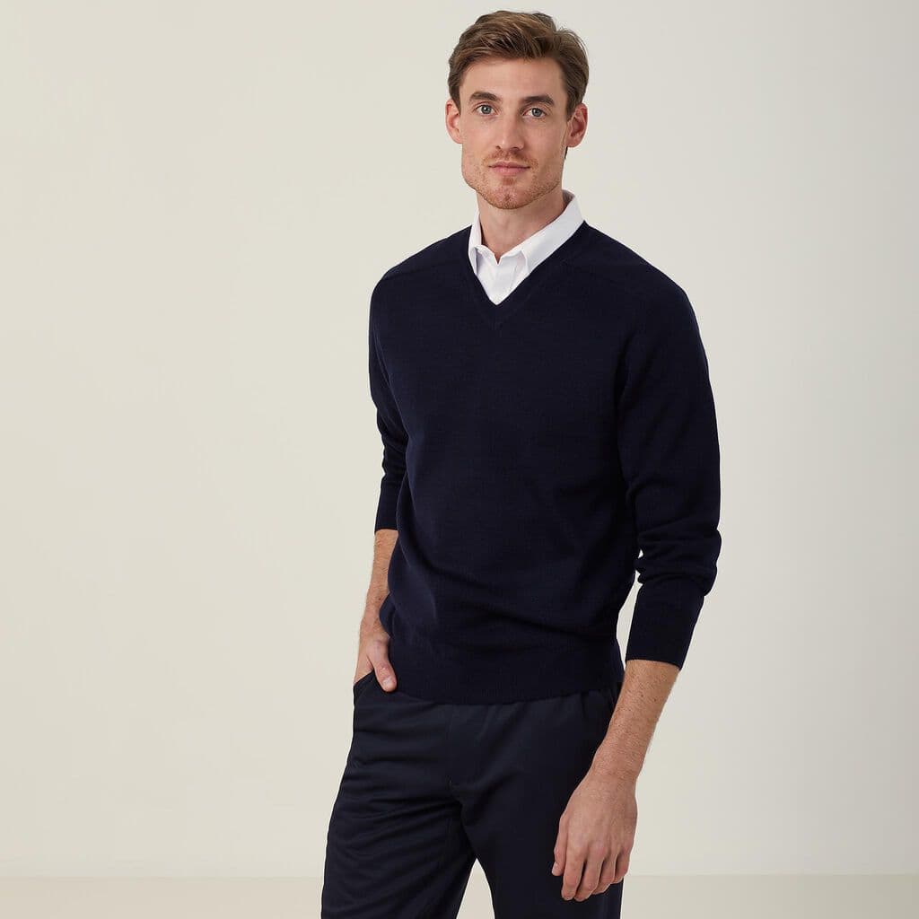 NNT V-Neck Sweater CATE28 (Dark Navy)_1