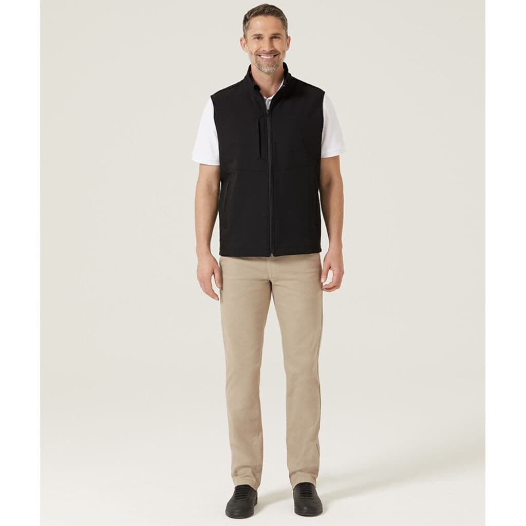 NNT Mens Bonded Fleece Zip Vest CATF2H (Black)