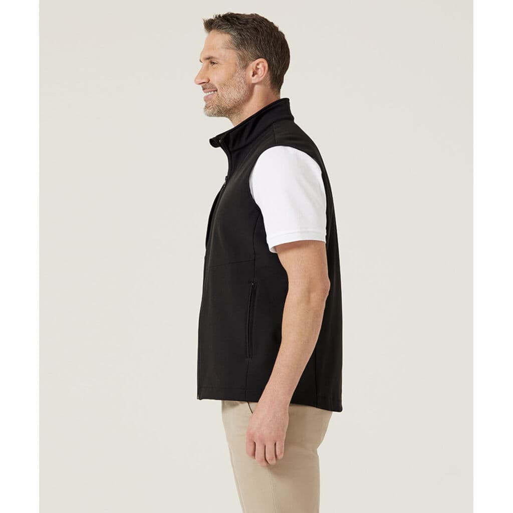 NNT Mens Bonded Fleece Zip Vest CATF2H (Black)_2