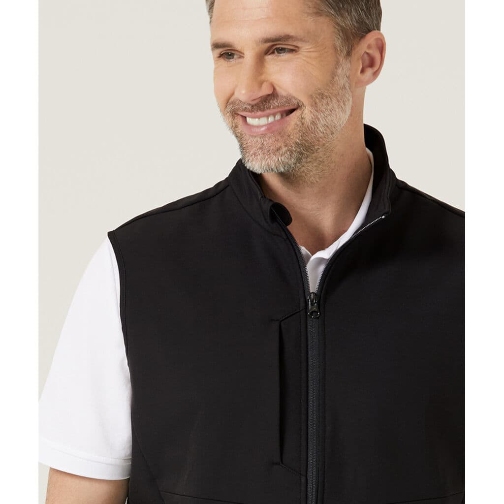 NNT Mens Bonded Fleece Zip Vest CATF2H (Black)_4