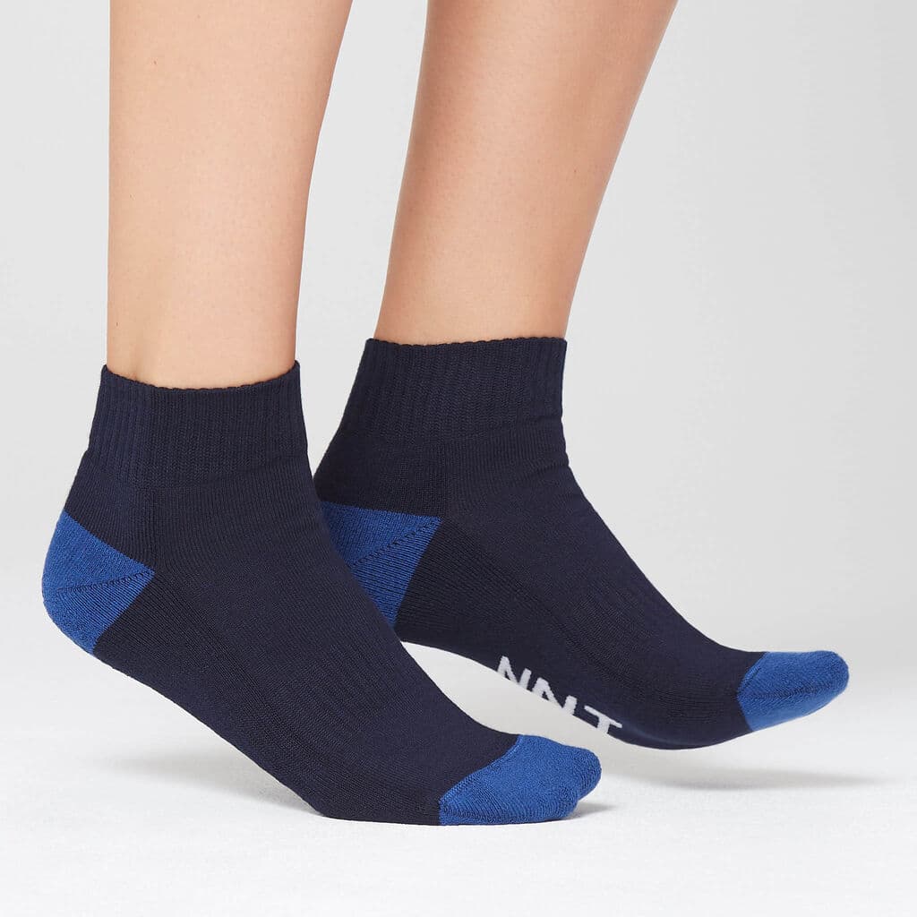 NNT Bamboo Sports Sock Ankle Length Contrast Heel CATKDN (Midnight Cobalt)_4