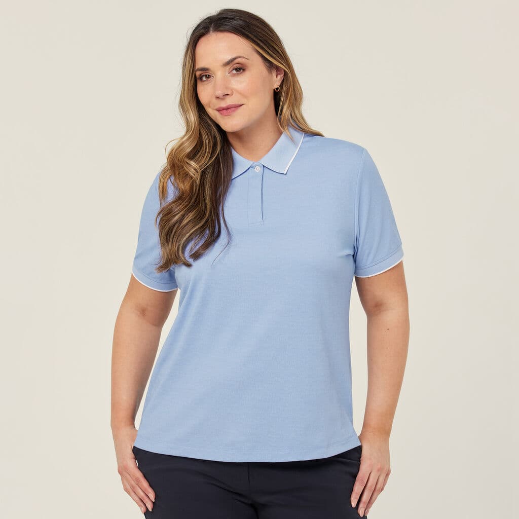 NNT Textured Short Sleeve Polo CATUF9 (Light Blue)