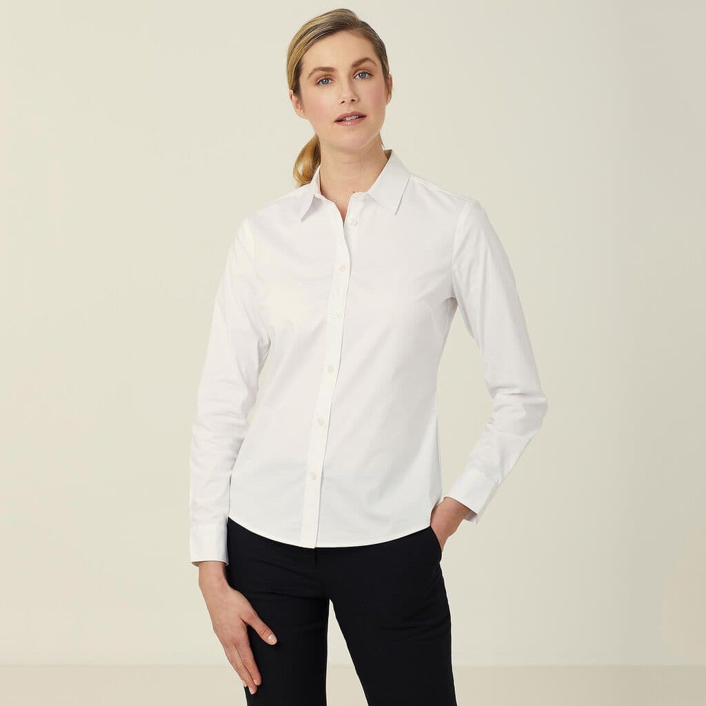 NNT Avignon Long Sleeve Slim Shirt CATUKU (White)