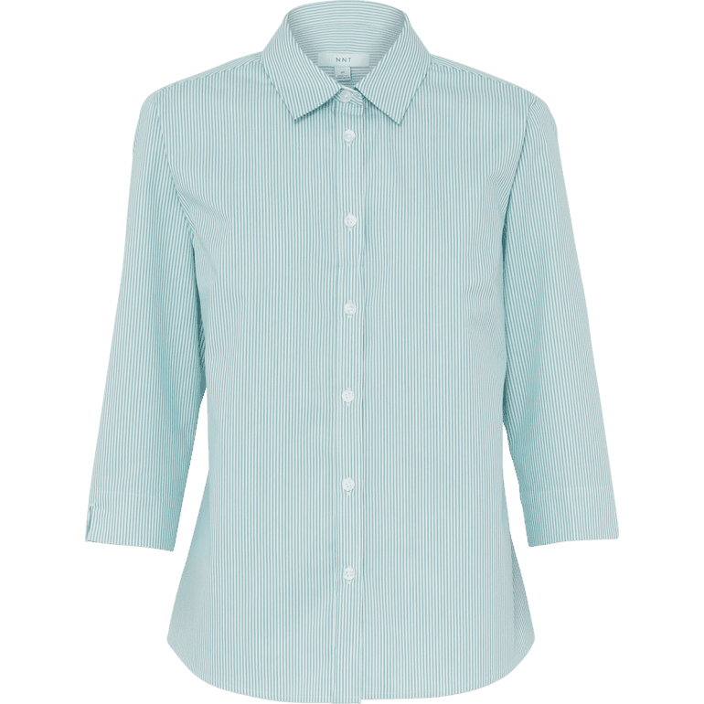 NNT Womens Avignon Stripe 3/4 Sleeve Shirt CATUKV (Mint White)_4