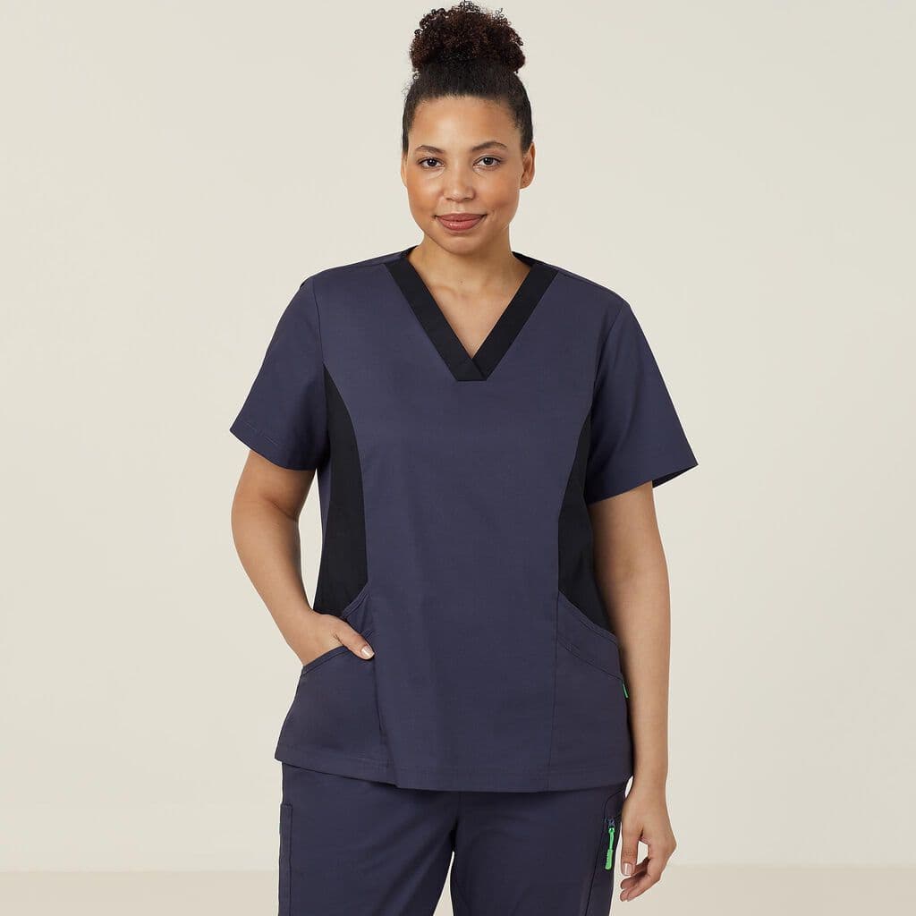 NNT Nightingale Scrub Top CATULL (Charcoal)