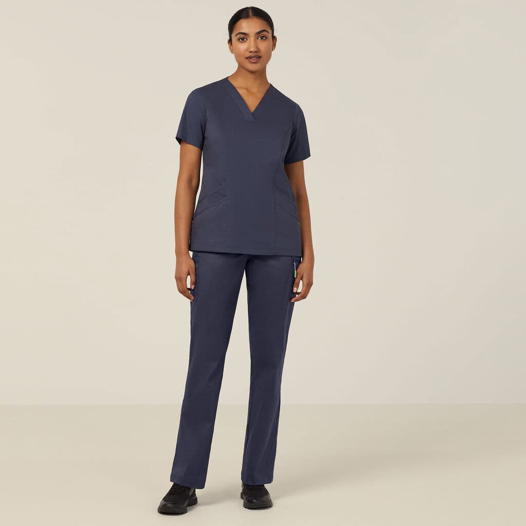 NNT Florence Scrub Top CATULM (Charcoal)_3