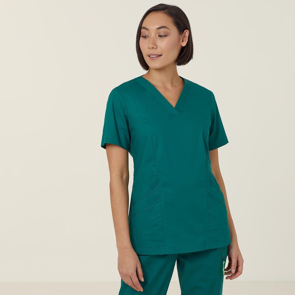 NNT Florence Scrub Top CATULM (Hunter Green)