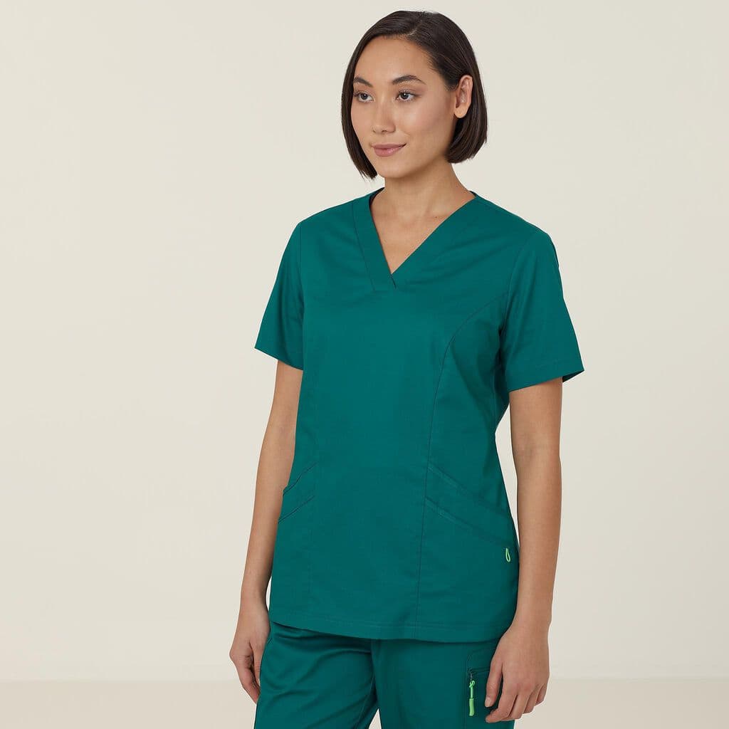 NNT Florence Scrub Top CATULM (Hunter Green)_1