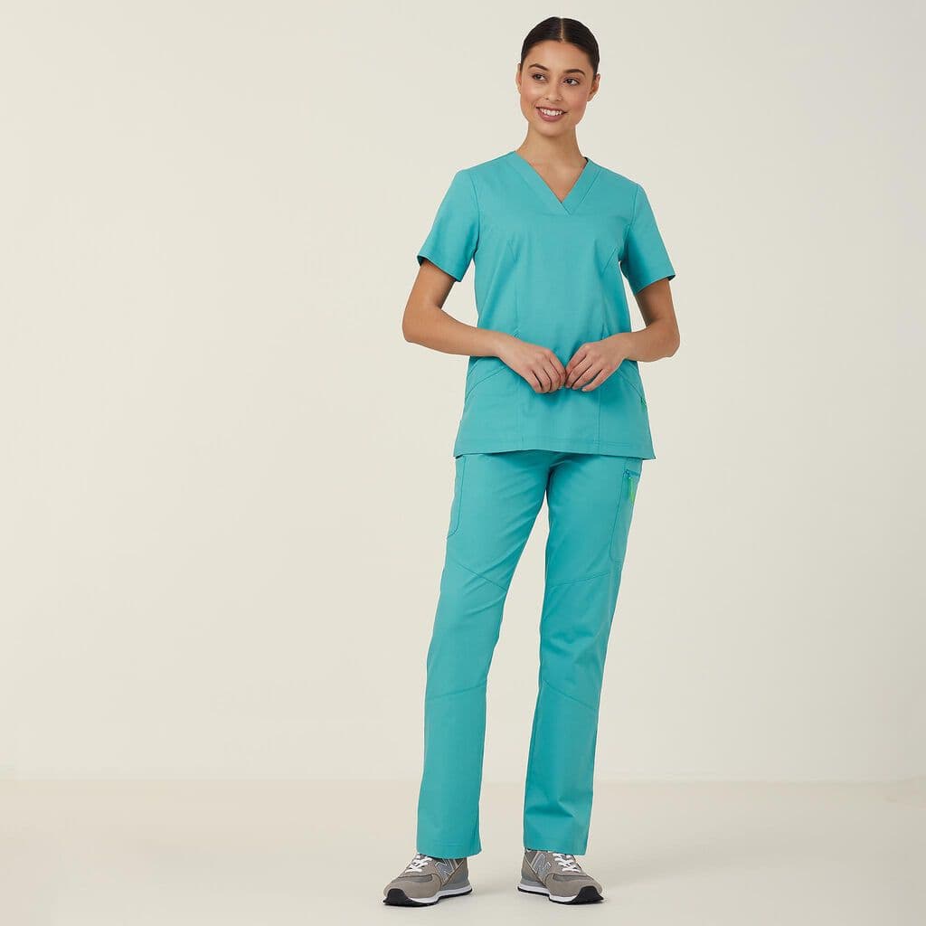 NNT Florence Scrub Top CATULM (Mint)_3