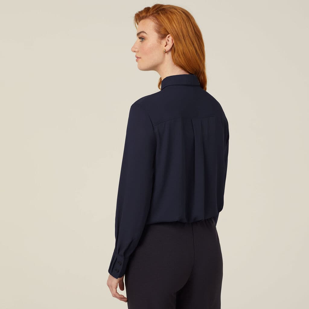 NNT Georgie Long Sleeve Unstructured Shirt CATUQY (Navy)_3