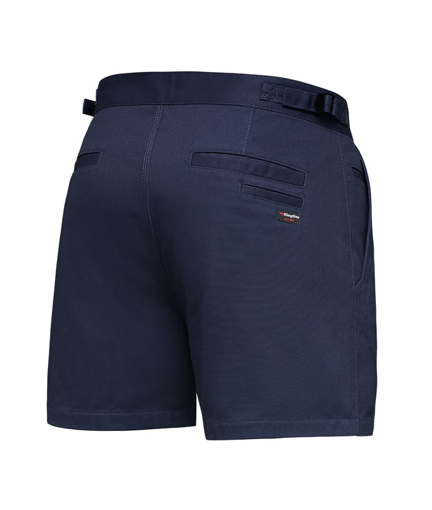 KingGee Mens Drill Utility Shorts (Navy)_1