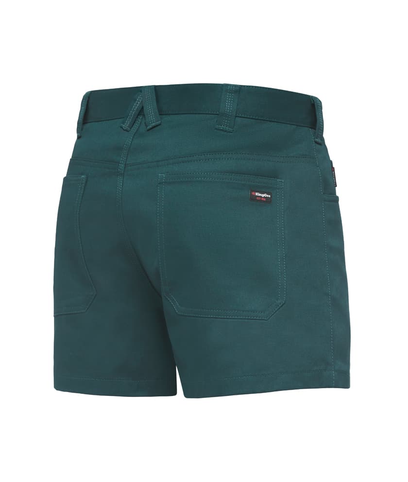 KingGee Mens Jean Top Drill Shorts (Green)_1