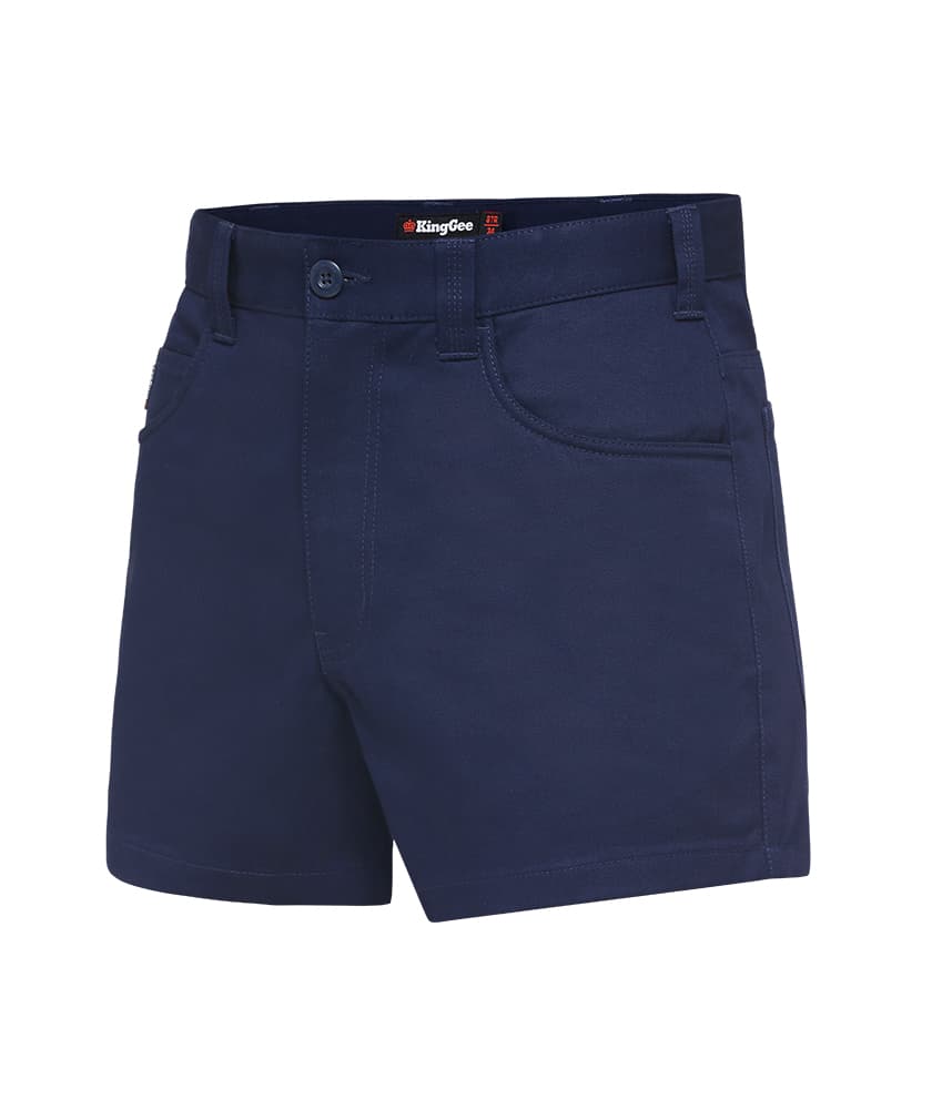 KingGee Mens Jean Top Drill Shorts (Navy)