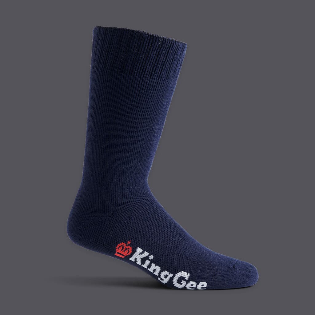 KingGee Men's Bamboo 3-Pack Work Socks (Navy)_2