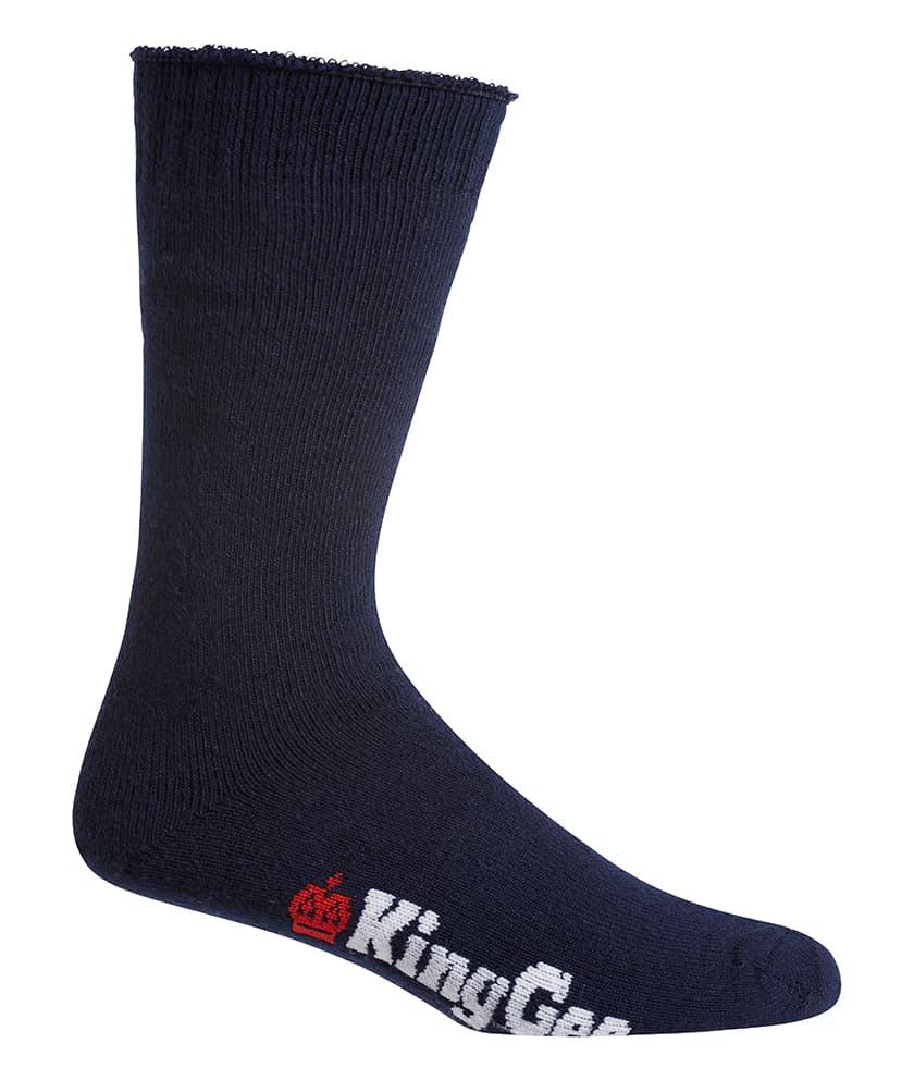 KingGee Mens 3 Pack Bamboo Work Socks (Navy)_1