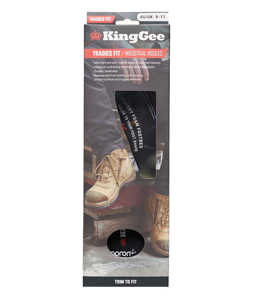 KingGee Mens Max Comfort Insoles (Black)_2