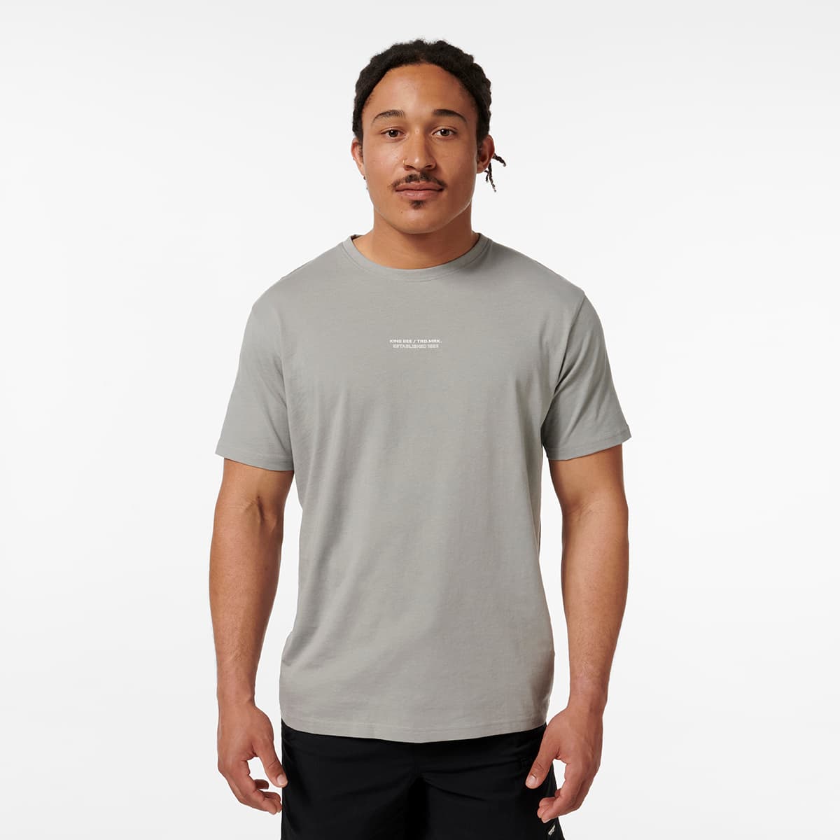 KingGee Trademark Australian Cotton Tee (Stone/Grey)