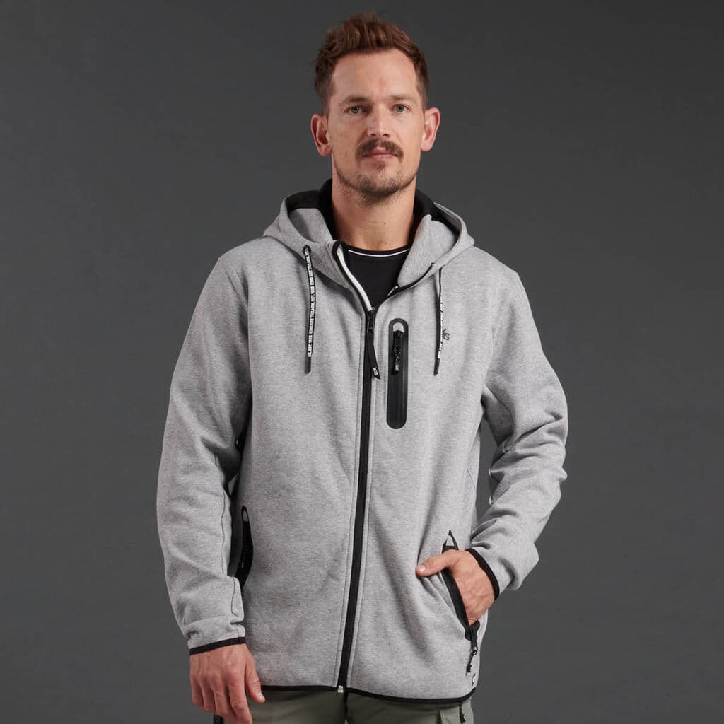 KingGee Mens Trademark Hoodie (Grey Marle)