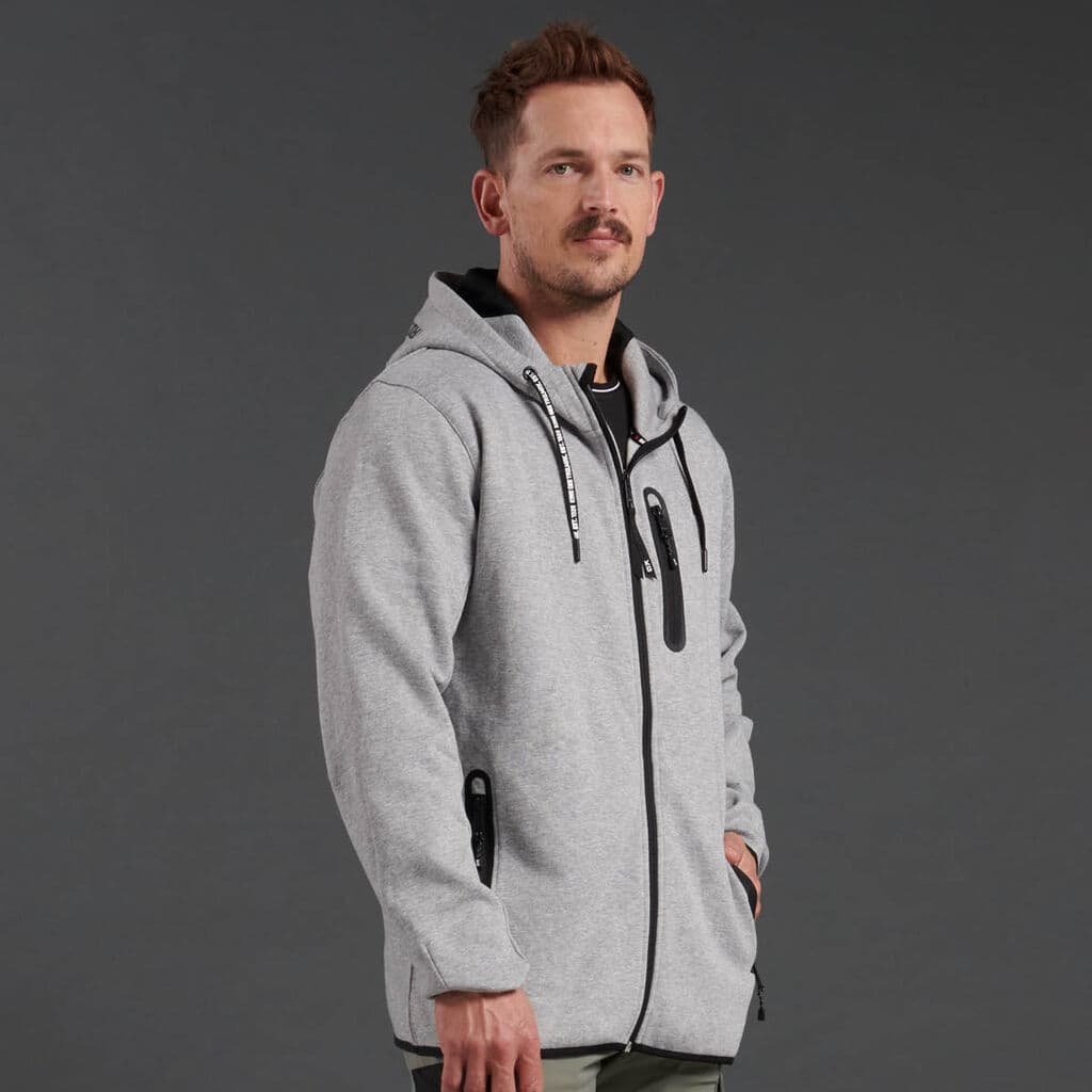 KingGee Mens Trademark Hoodie (Grey Marle)_3