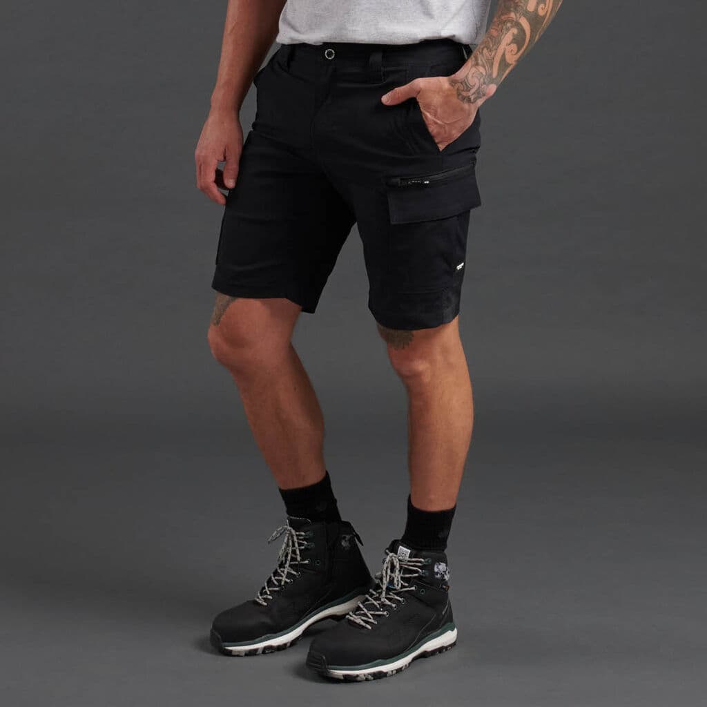 KingGee Mens Trademark Cargo Short (Black)_1