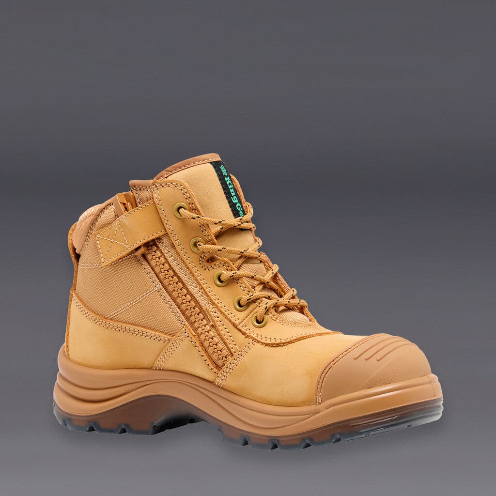 KingGee Womens Tradie Safety Boots (Wheat)