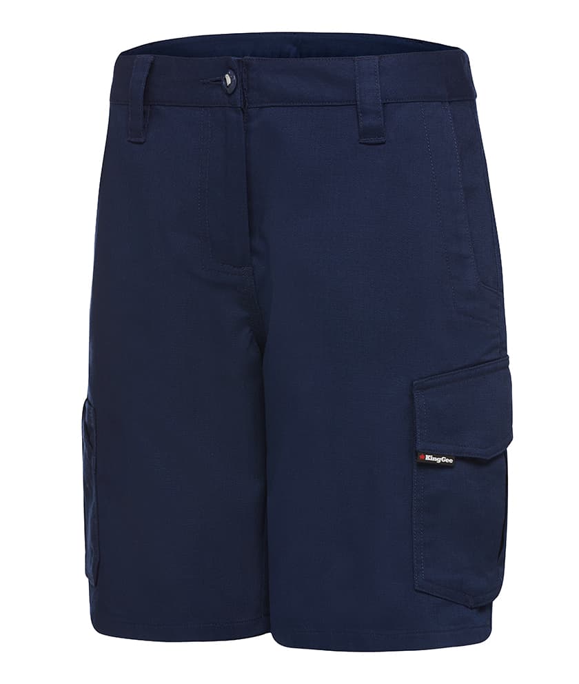 KingGee Womens Workcool Shorts (Navy)