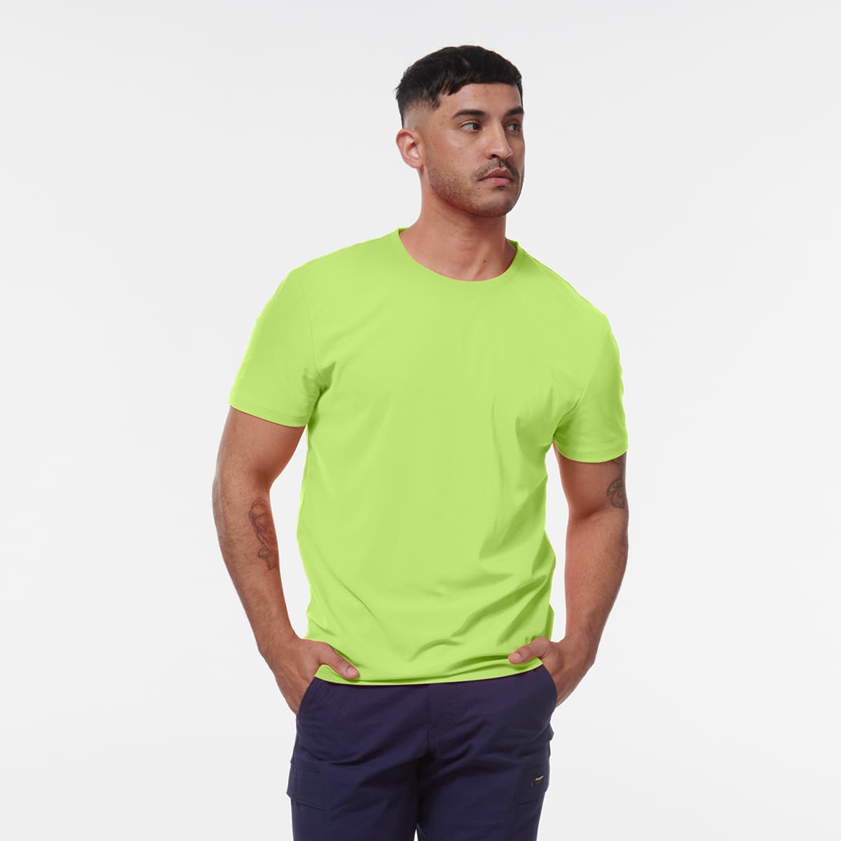 KingGee Hi Vis T Shirt (Hi-Vis Yellow)_3