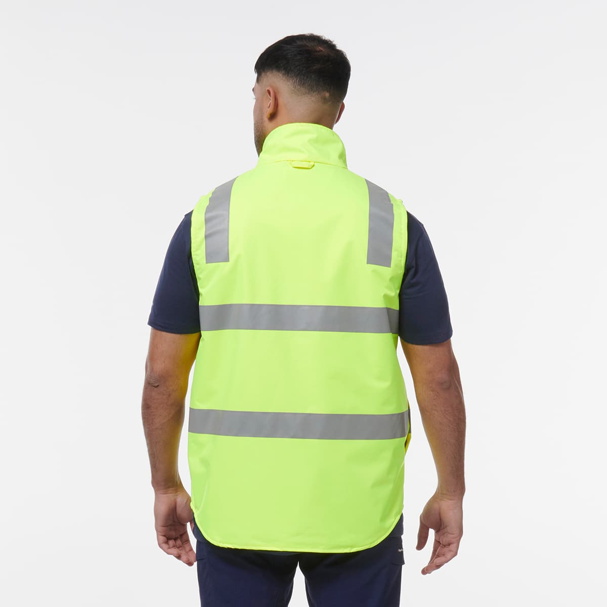 KingGee Reflective Insulated Vest (Yellow/Navy)_3