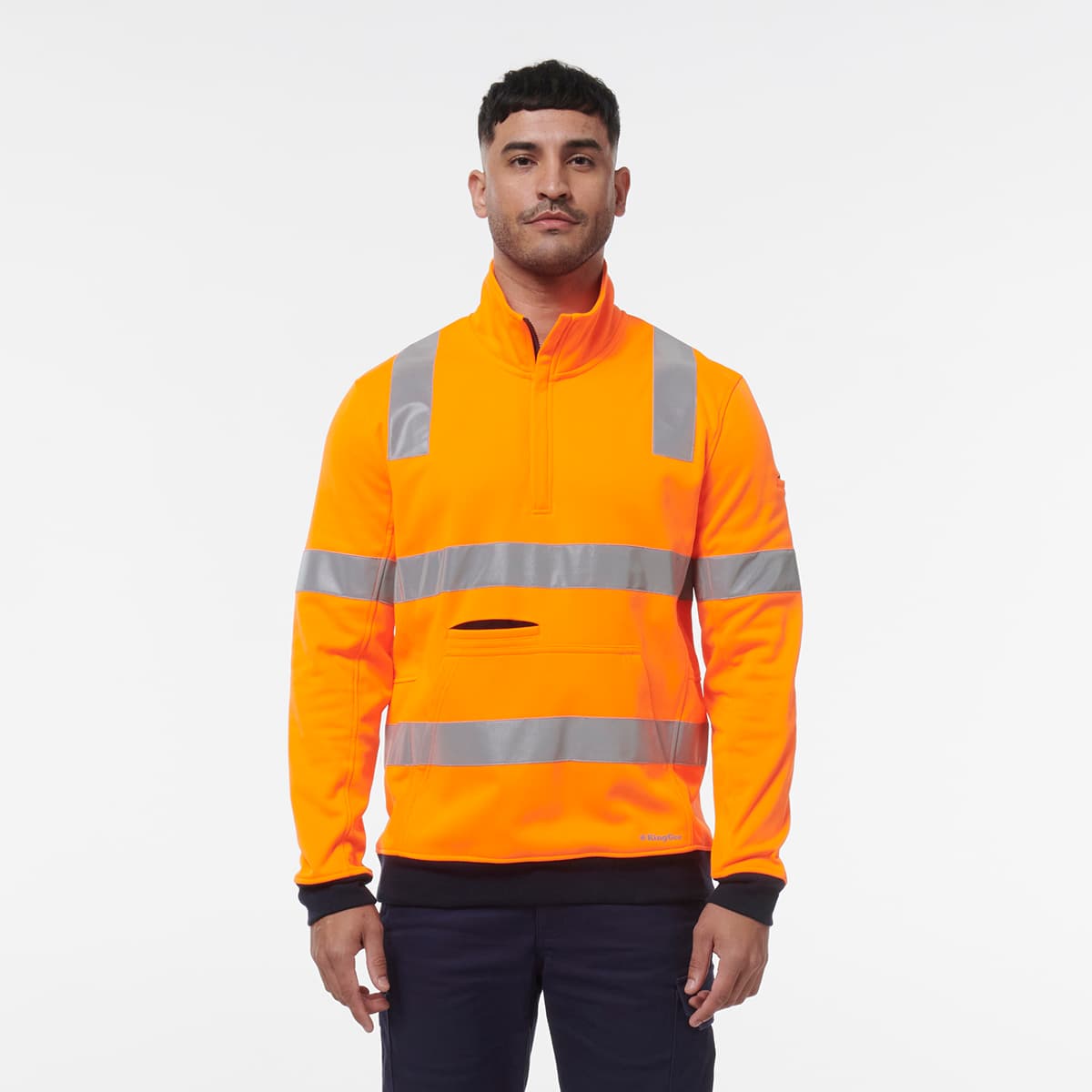 KingGee Reflective 1/4 Zip Fleece X Back (Orange)