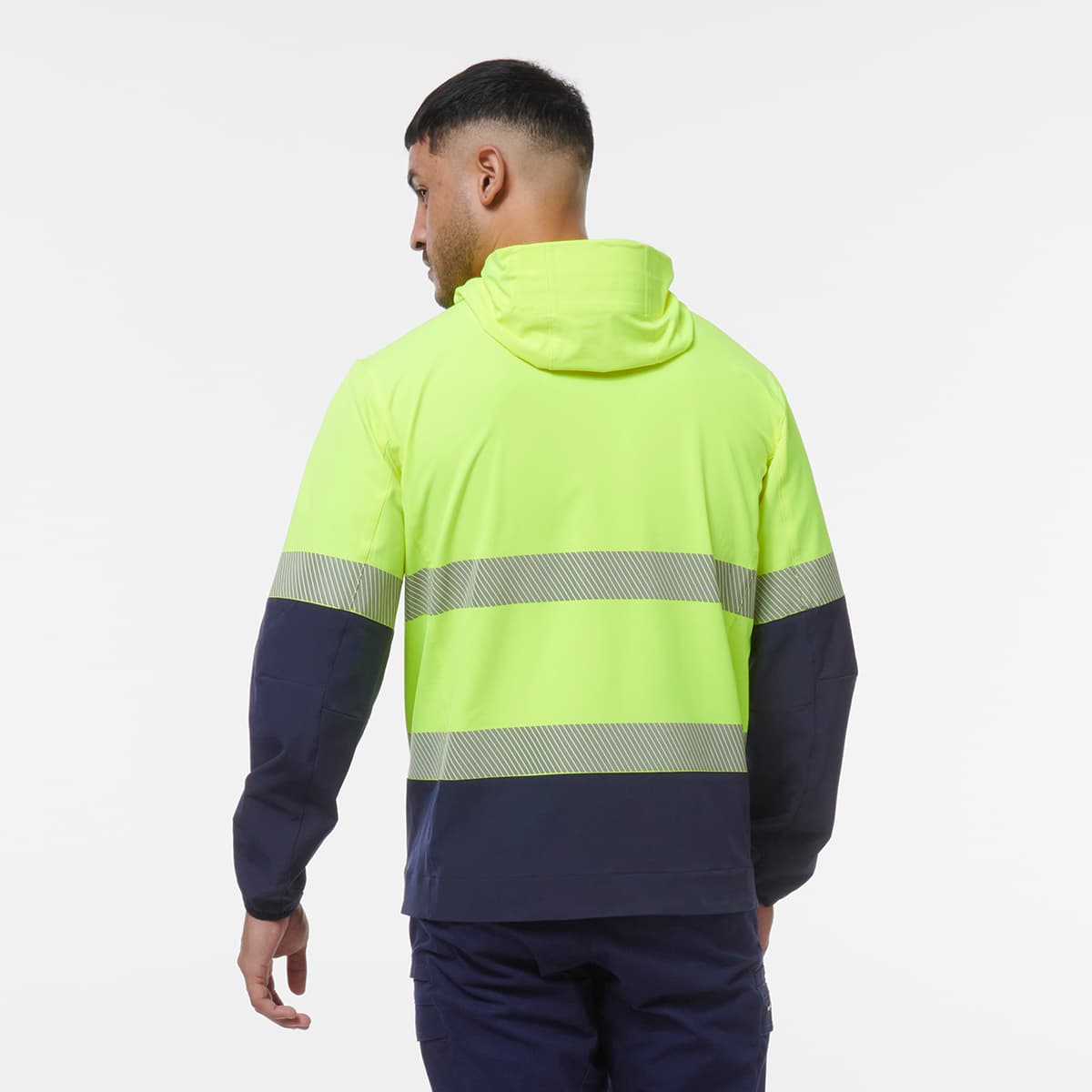 KingGee Reflective Repel Jacket (Yellow/Navy)_4