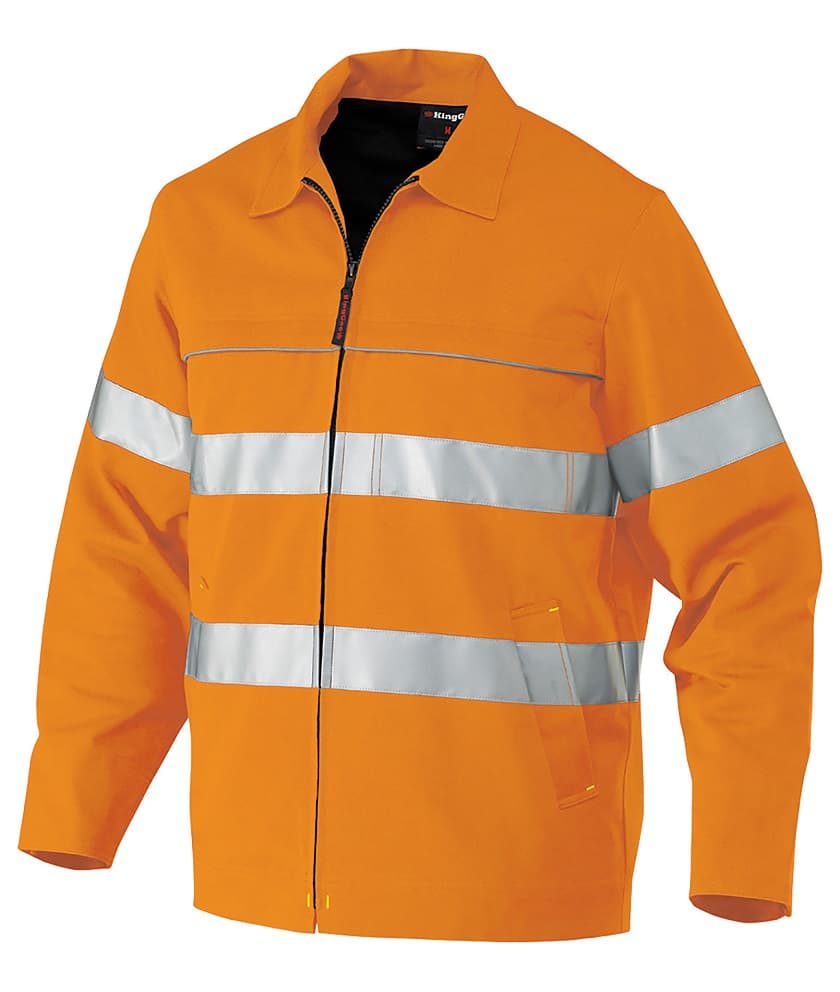 KingGee Mens Reflective Nano-Tex Jacket (Orange)