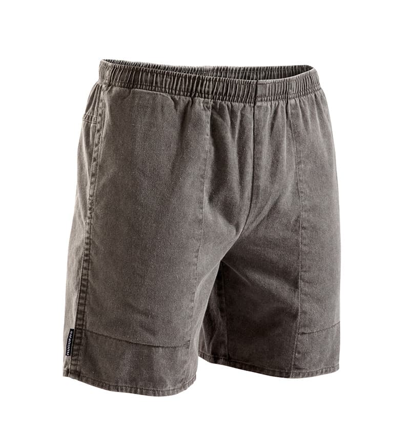 KingGee Ruggers Pigment Dye Elastic Waist Short SE420H (Charcoal)