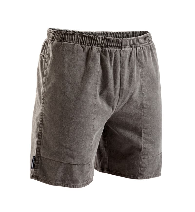 KingGee Ruggers Pigment Dye Elastic Waist Short SE420X (Charcoal)