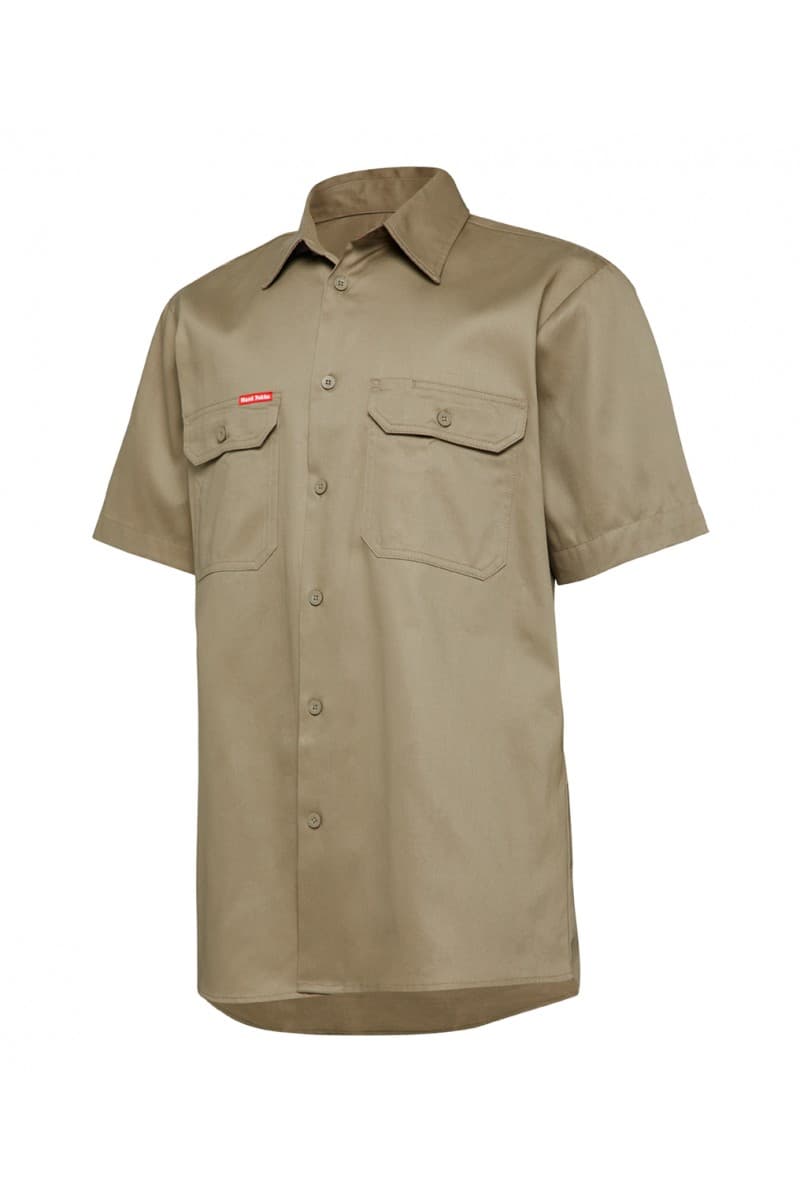 Hard Yakka S/Sl L/Weight Drill Ventilated Shirt (Khaki)