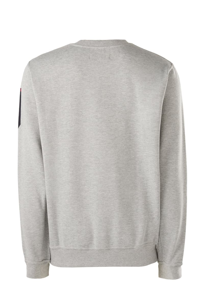 Hard Yakka Foundations Brushed Fleece Crew Neck Jumper (Grey Marl)_1