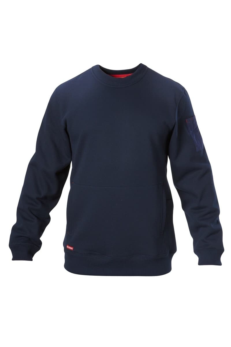 Hard Yakka Foundations Brushed Fleece Crew Neck Jumper (Navy)