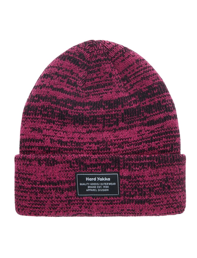 Hard Yakka 2 Tone Twist Marle Beanie (Pink/Black/Marle)